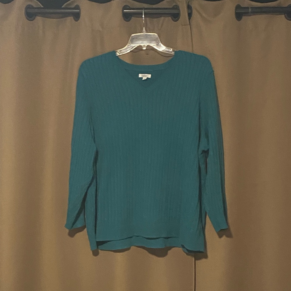 Croft & Barrow Teal Knit Sweater